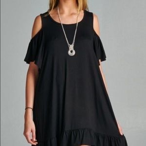 Black Cold Shoulder Dress